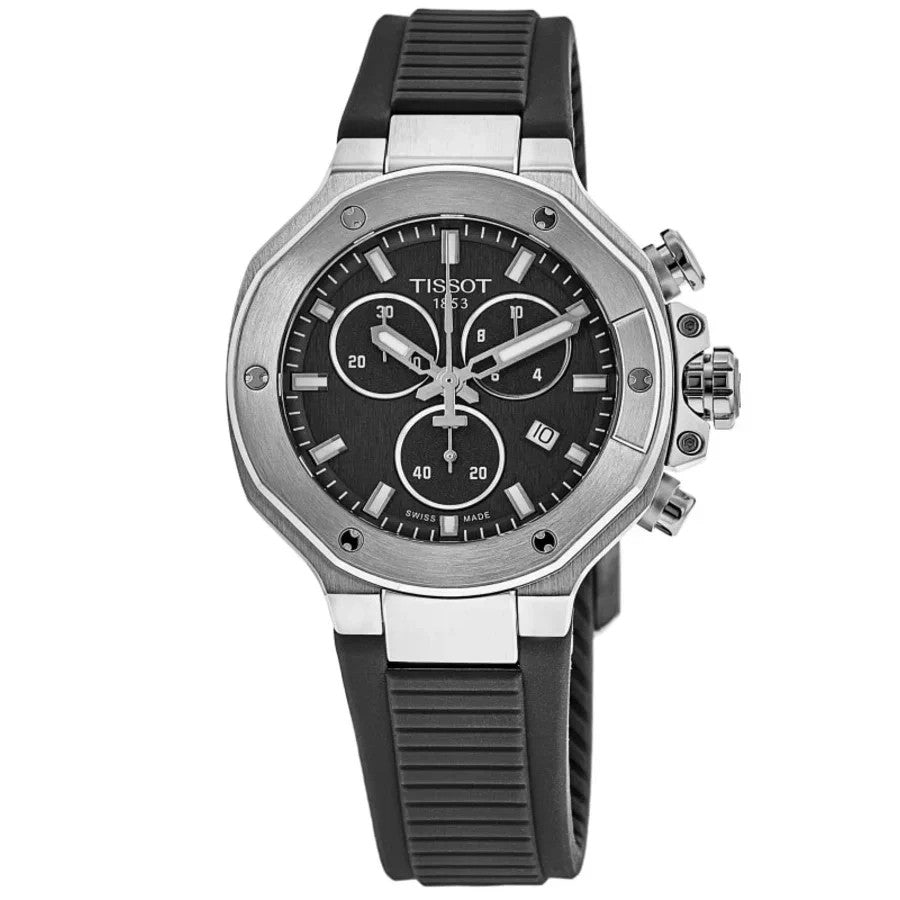 Tissot T-Race Chronograph Black Dial Rubber T141.817.17.051.00 Men's Watch