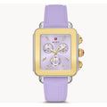Michele Deco Sport Lavender Dial Silicone Strap MWW06K000061 Women's Watch