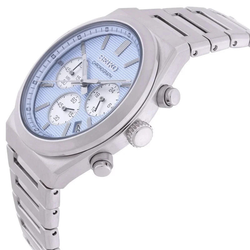 Seiko SSB459P1 SSB459 Quartz Chronograph Ice Blue Dial Men's Watch – view 2