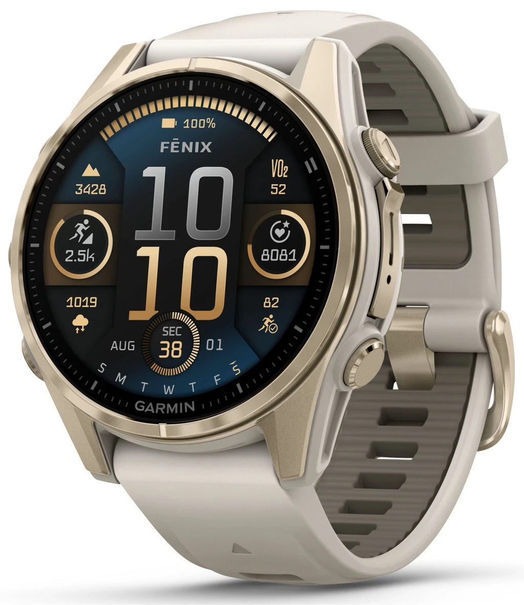 Garmin fenix 8 43mm Sapphire AMOLED GPS Smartwatch Soft Gold 010-02903-10 Unisex Watch