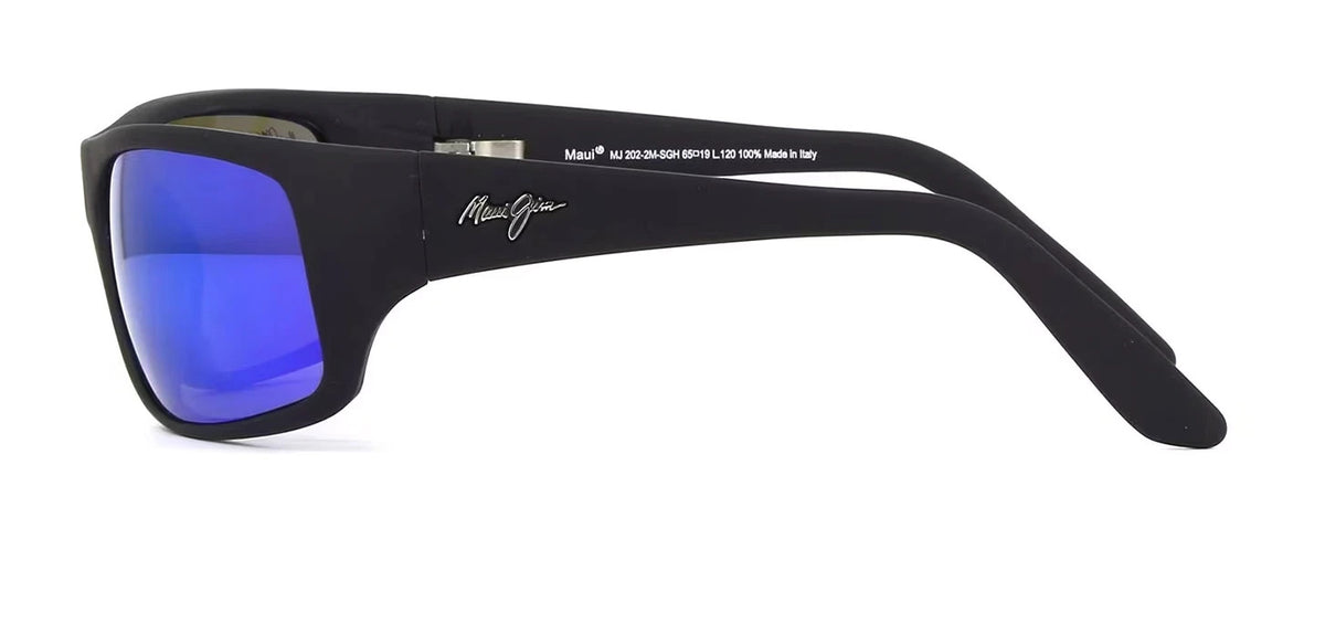 Maui Jim Peahi Black Matte Rubber Blue Hawaii Polarized Lenses B202-2M – view 6