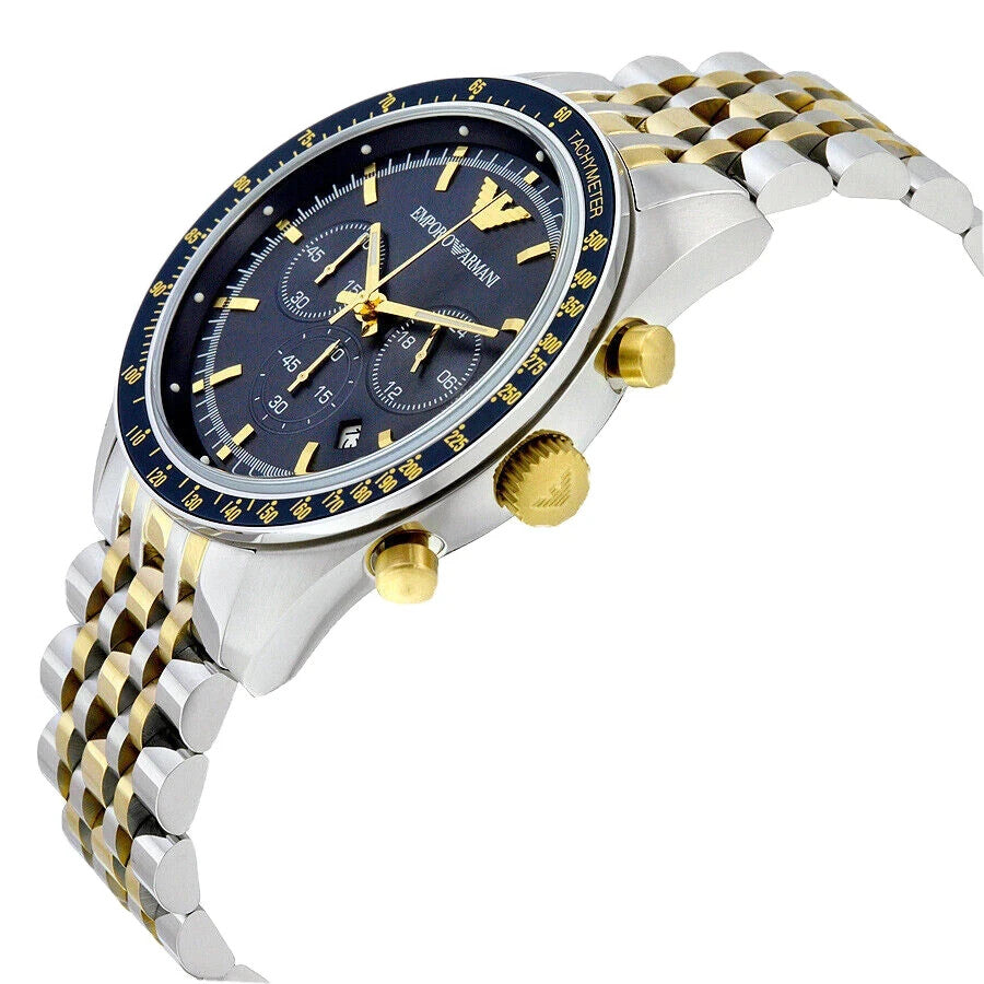 Emporio Armani Chronograph Sport Two tone Blue Dial AR6088 Men's Watch – view 3