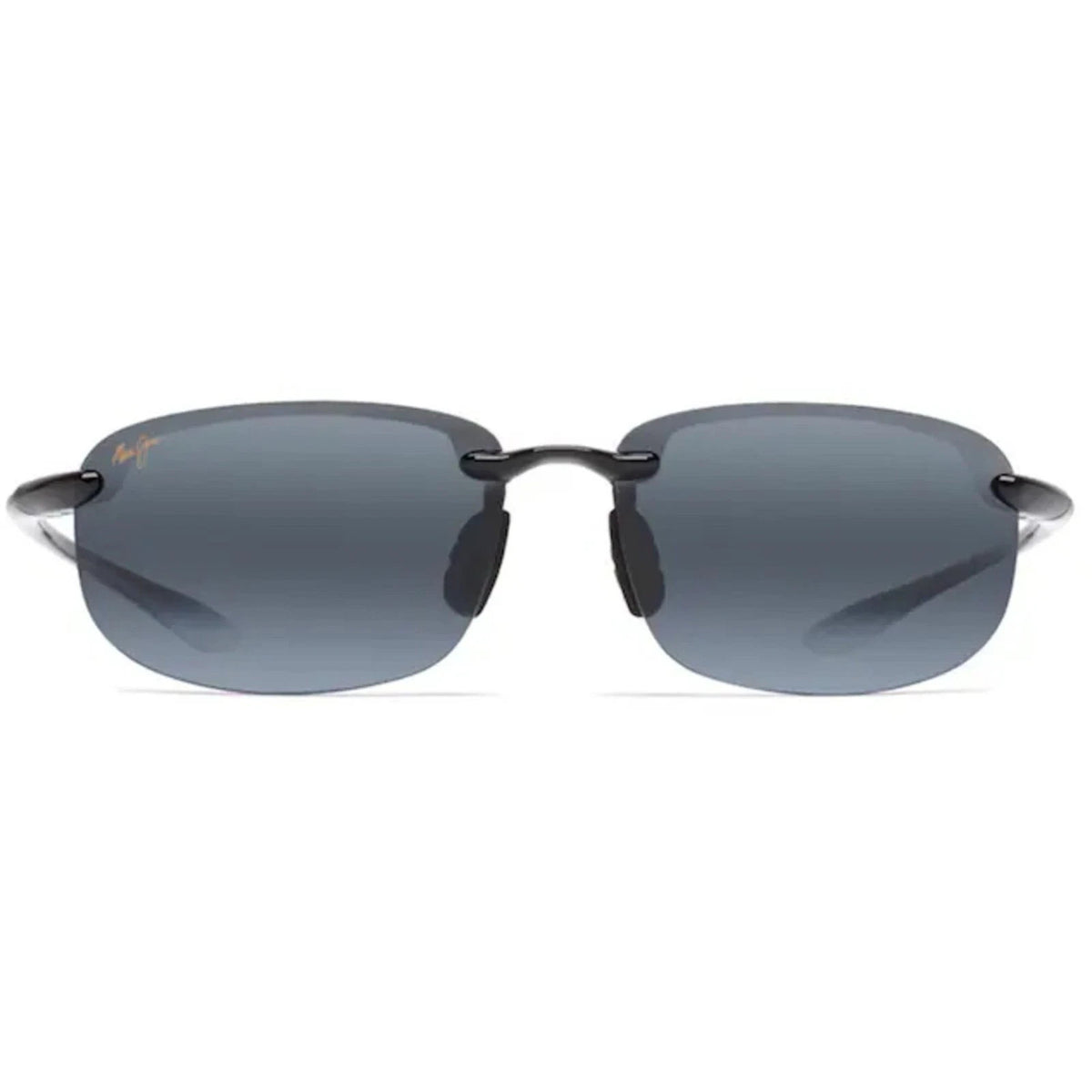 Maui Jim Unisex Sunglasses Gloss Black Hookipa Grey Oval Men's 407-02