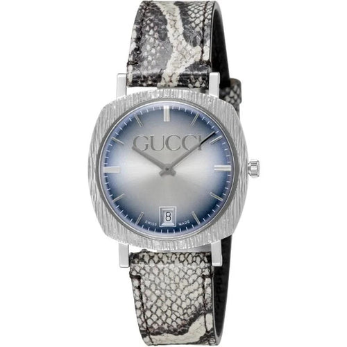 Analog Gucci Light 35mm SS Blue/Silver Dial Leather YA152401 Unisex Watch