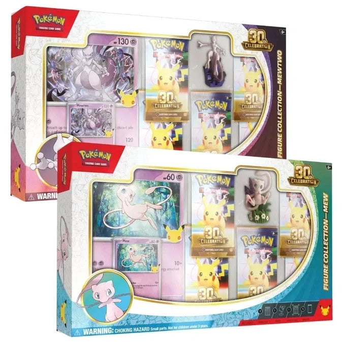 Pokemon 30th Anniversary Mew/Mewtwo Set of 2 Figure Collection Ship 11/6 Presale