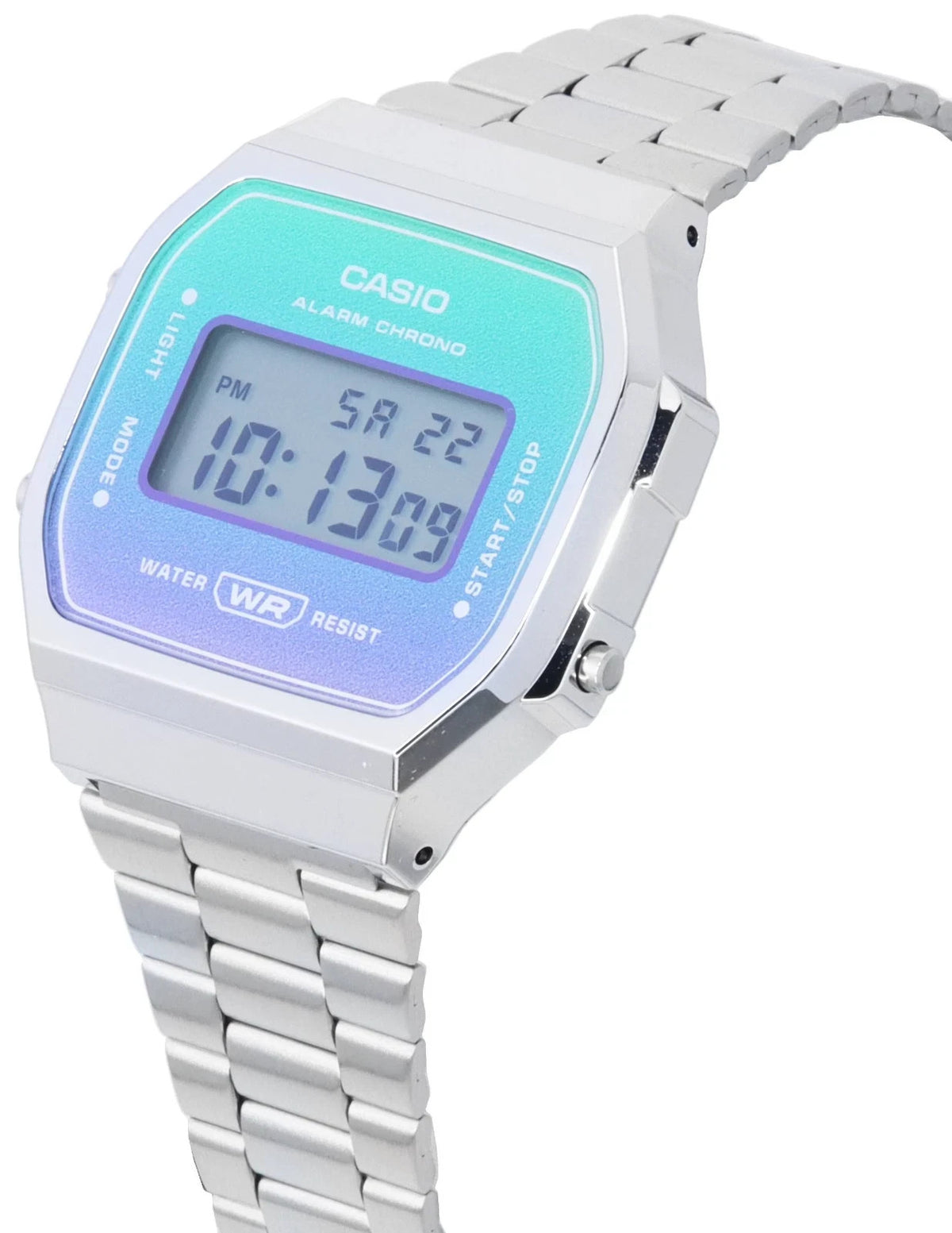Casio Vintage Digital Stainless Steel Multicolor Dial A168WER-2A Unisex Watch – view 3