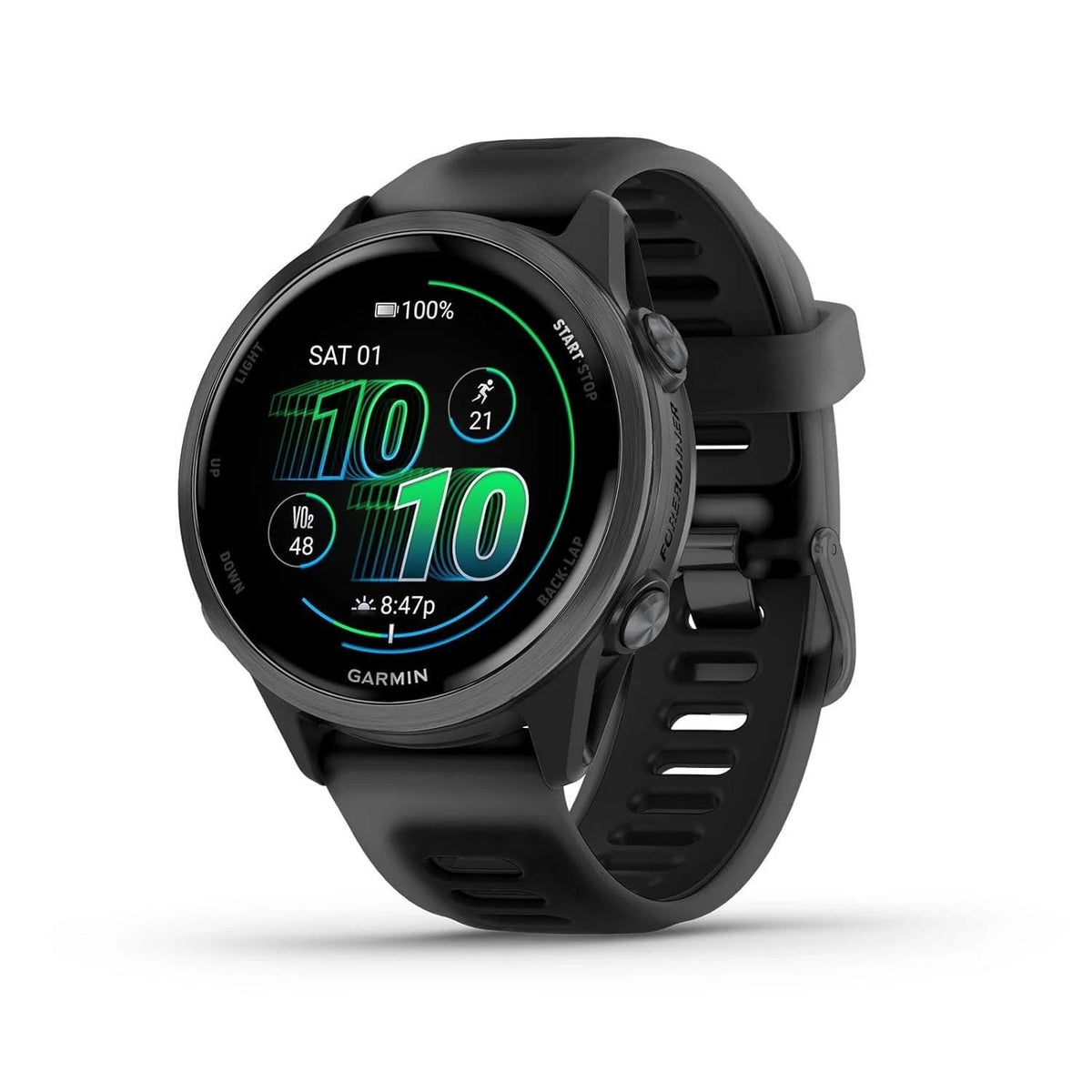 Garmin Forerunner 570 42mm Slate Gray with Black Translucent Band Unisex Watch