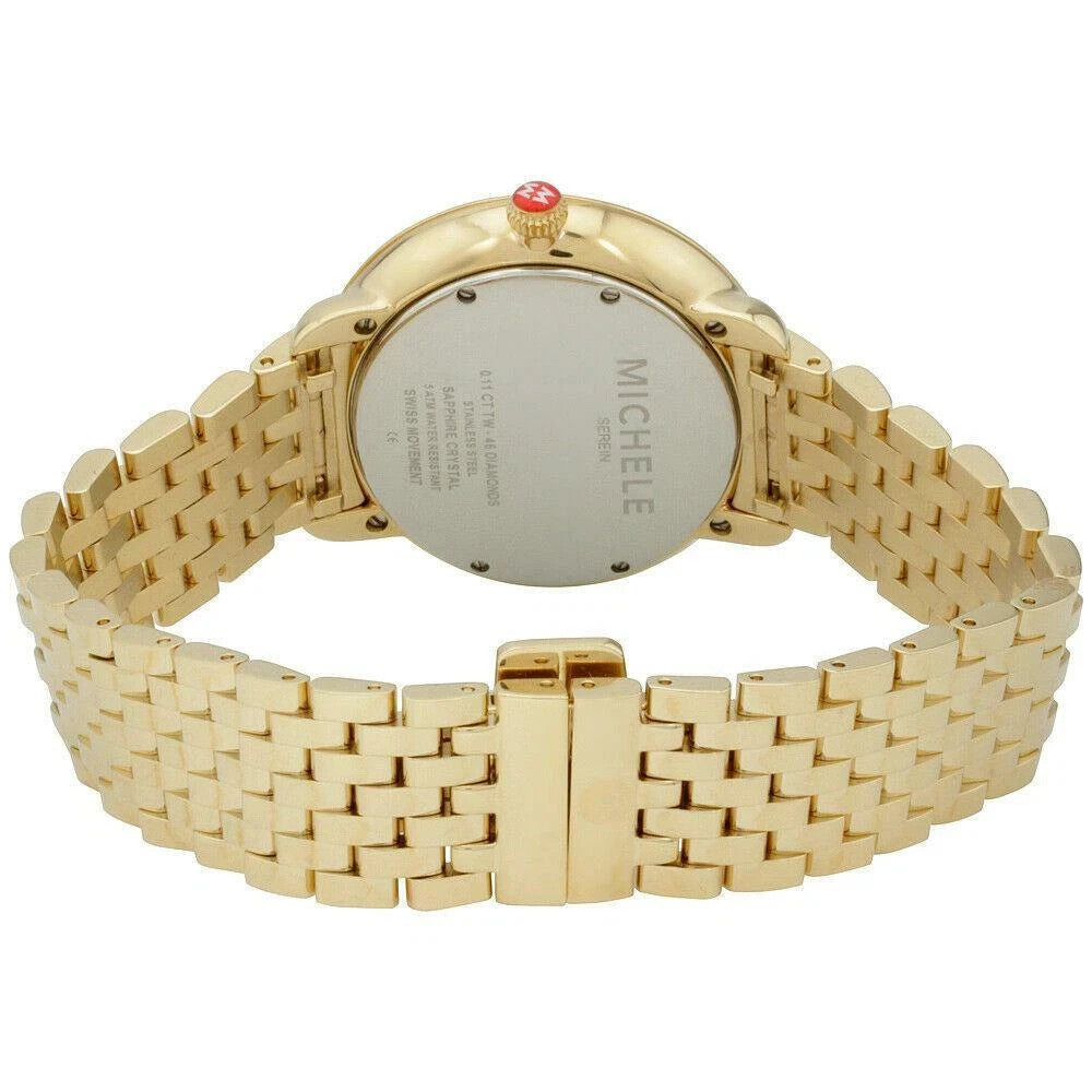 Michele Serein Mid Diamond Dial Gold Tone MWW21B000017 Women's Watch – view 3