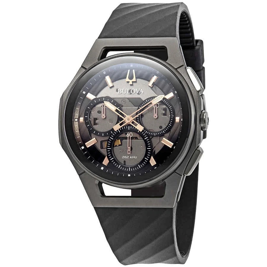 Bulova Curv Chronograph Dark Gray Dial 98A162 Men's Watch