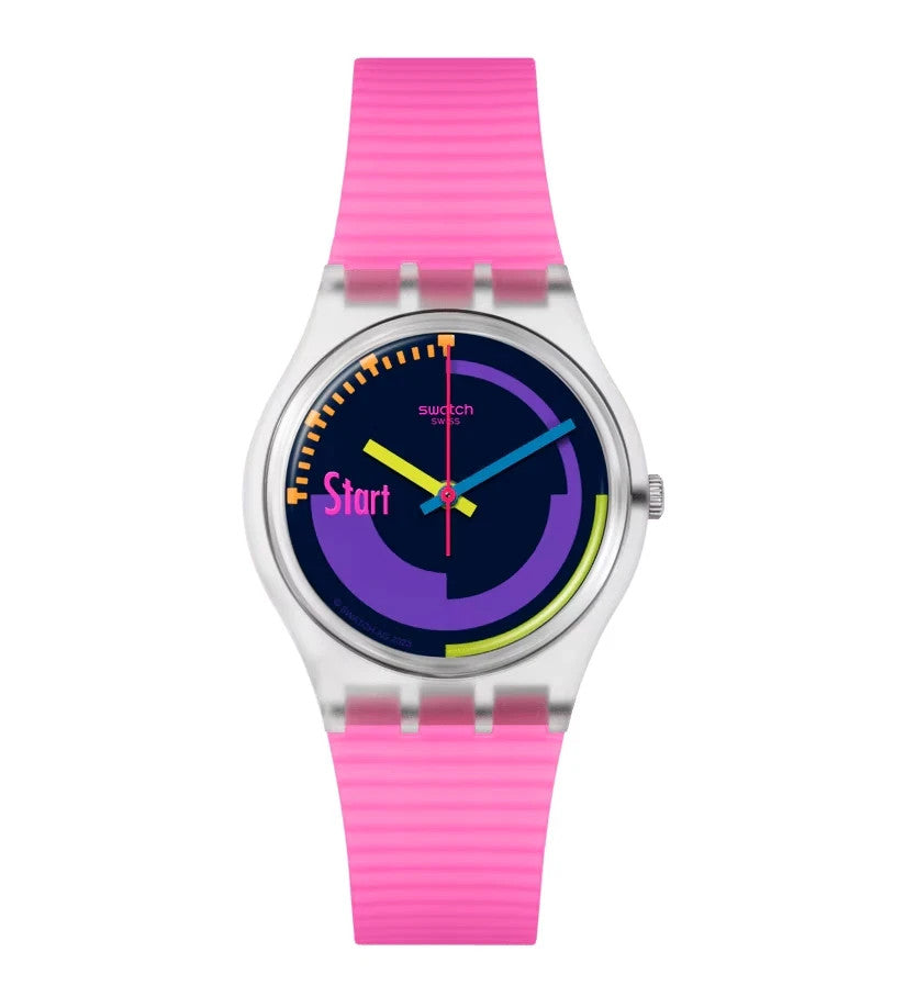 Swatch Neon Pink Podium SO28K111 Quartz 34mm Multicolor Unisex Watch – view 3