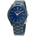 Michael Kors Slim Runway MK4416 42mm Blue Coated Stainless Steel Case and Strap Women's Watch