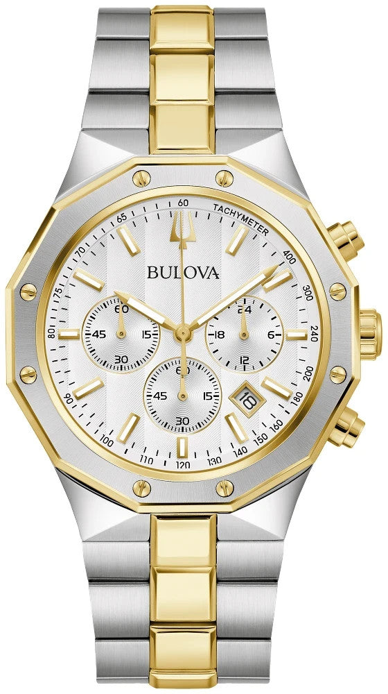 Bulova Prestige Chrono Dodecagon Two Tone 98B450 Men's Watch