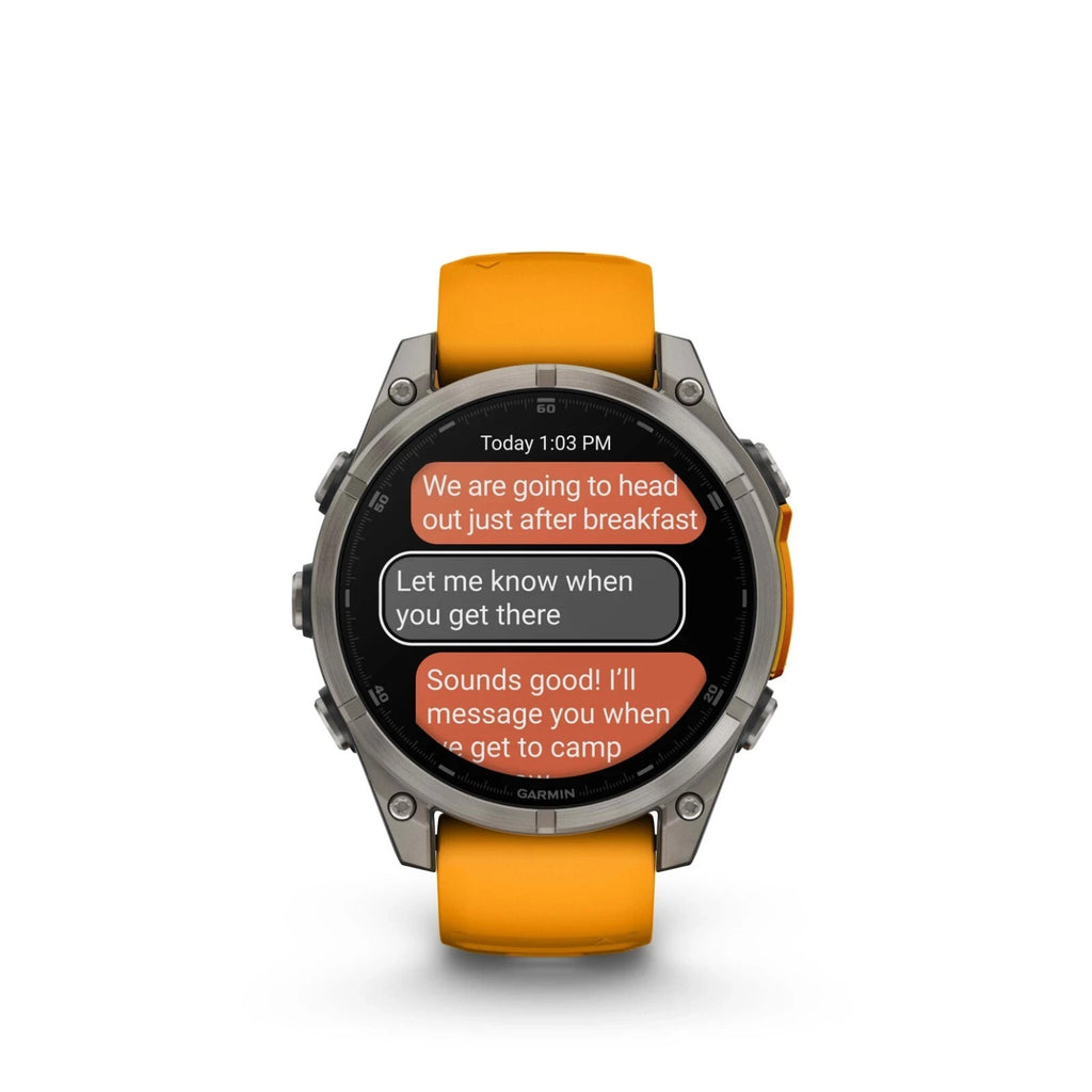 Garmin fenix 8 47mm AMOLED Sapphire Titanium Smartwatch Spark Orange Unisex Watch – view 6