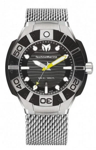 TechnoMarine Black Reef Swiss Quartz Watch (513004) New In Box