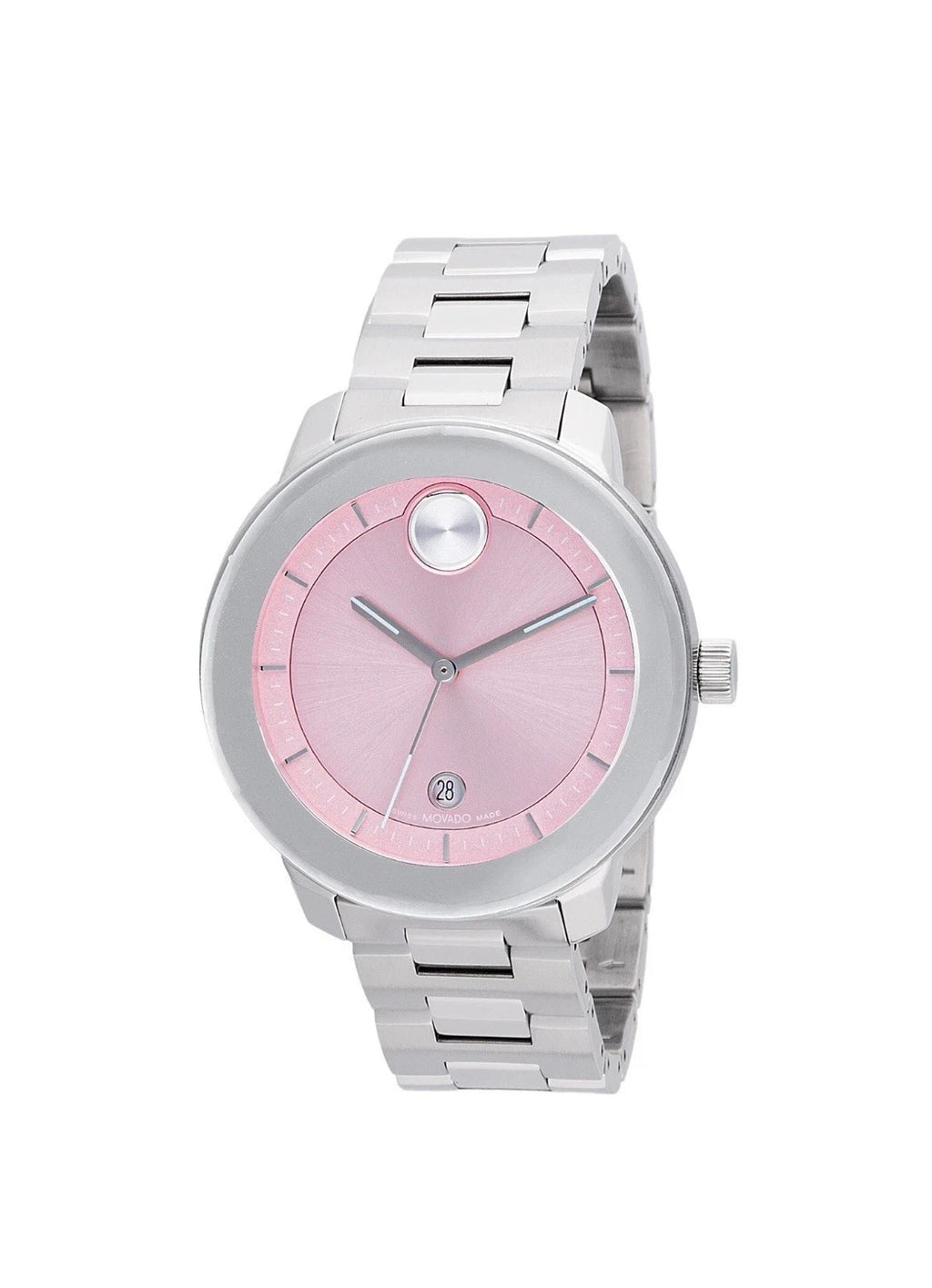 Movado Bold Verso Pink Dial Stainless Steel 3600872 Women's Watch
