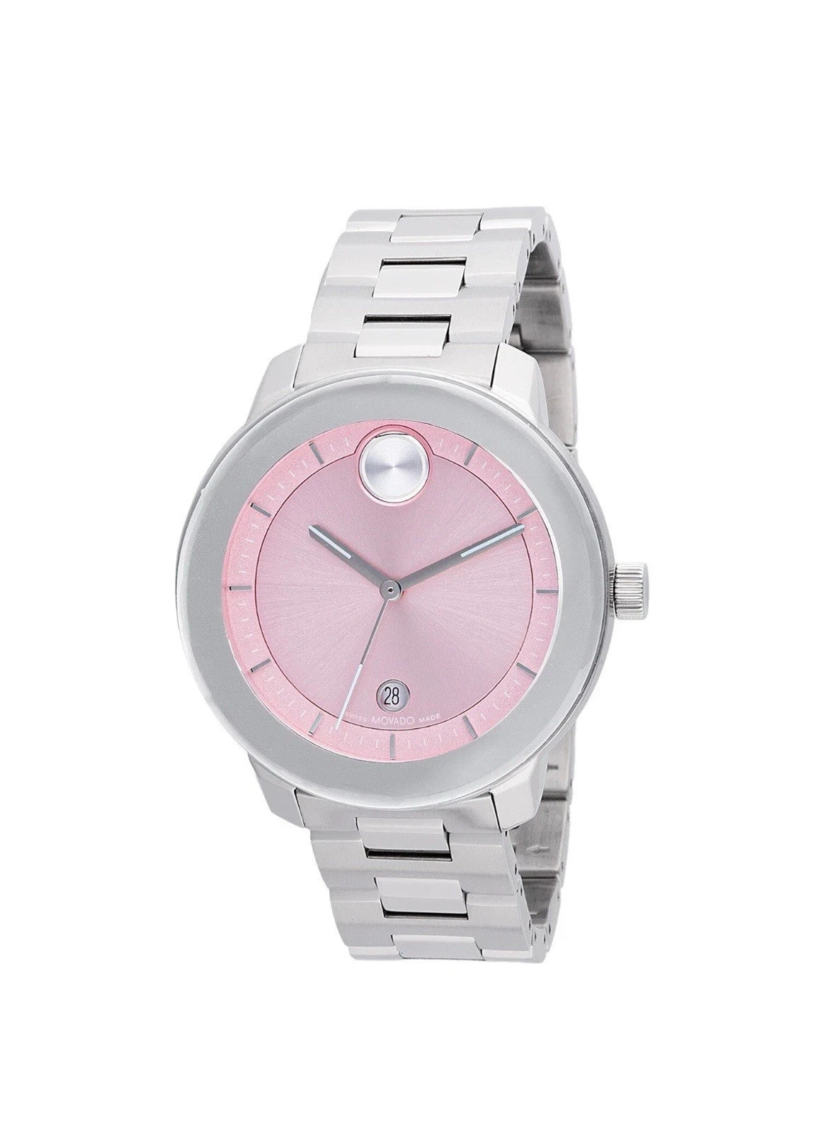 Movado Bold Verso Pink Dial Stainless Steel 3600872 Women's Watch