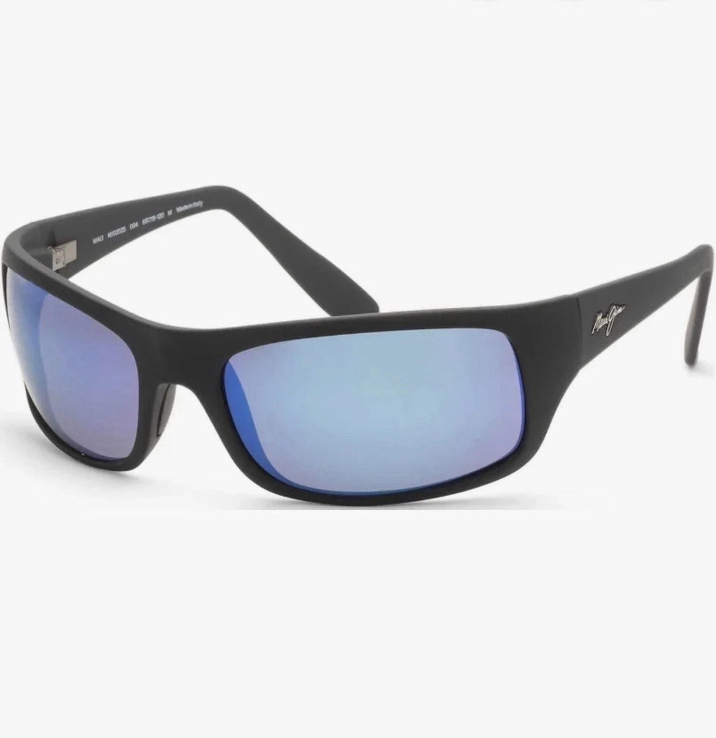 Maui Jim Peahi Black Matte Rubber Blue Hawaii Polarized Lenses B202-2M