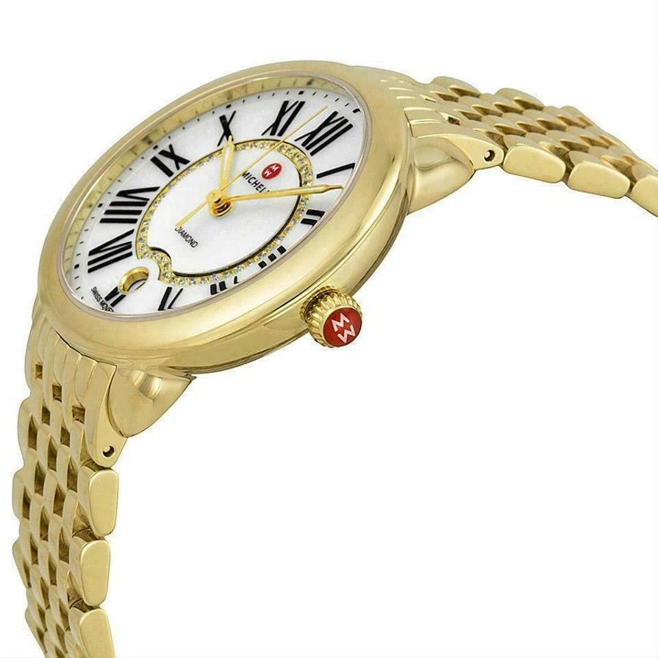 Michele Serein Mid Diamond Dial Gold Tone MWW21B000017 Women's Watch – view 2