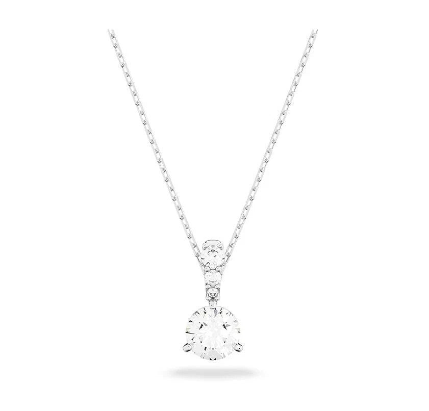 Swarovski Solitaire White Rhodium Plated Necklace 5472635