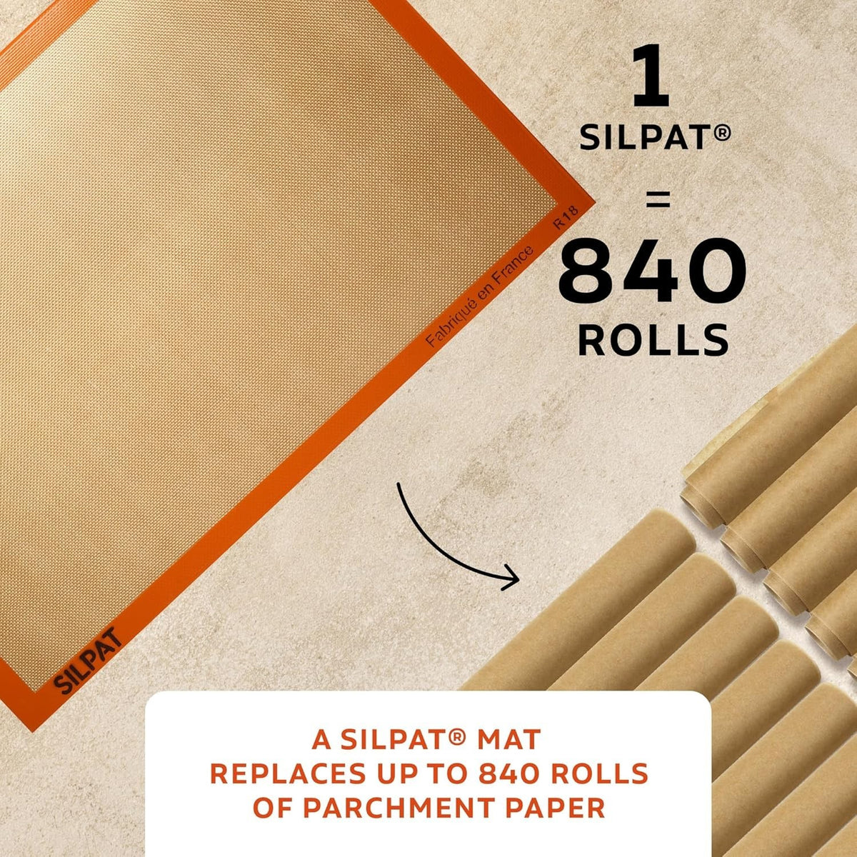 The Original Premium Non-Stick Silicone Baking Mat Full Size 16-1/2" X 24-1/2" – view 4