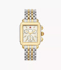 Michele MW06101C5963 Deco Two-Tone 18K Gold-Plated Diamond Dial Women's Watch