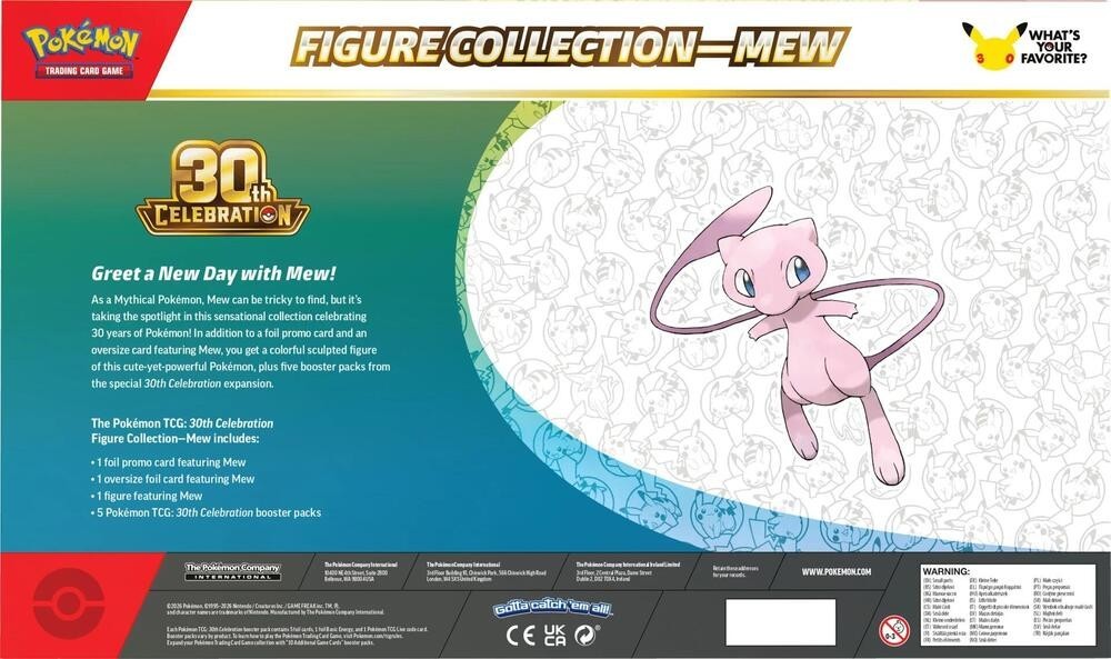 Pokemon 30th Anniversary Mew Figure Collection Box Ships 11/6 Sealed Presale – view 2