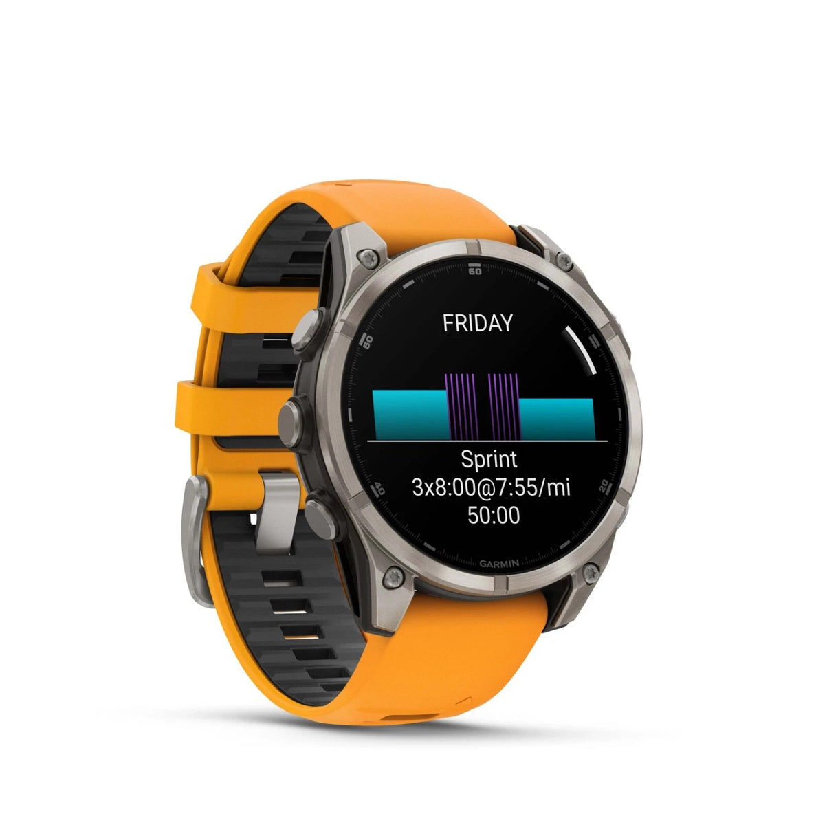 Garmin fenix 8 47mm AMOLED Sapphire Titanium Smartwatch Spark Orange Unisex Watch – view 4