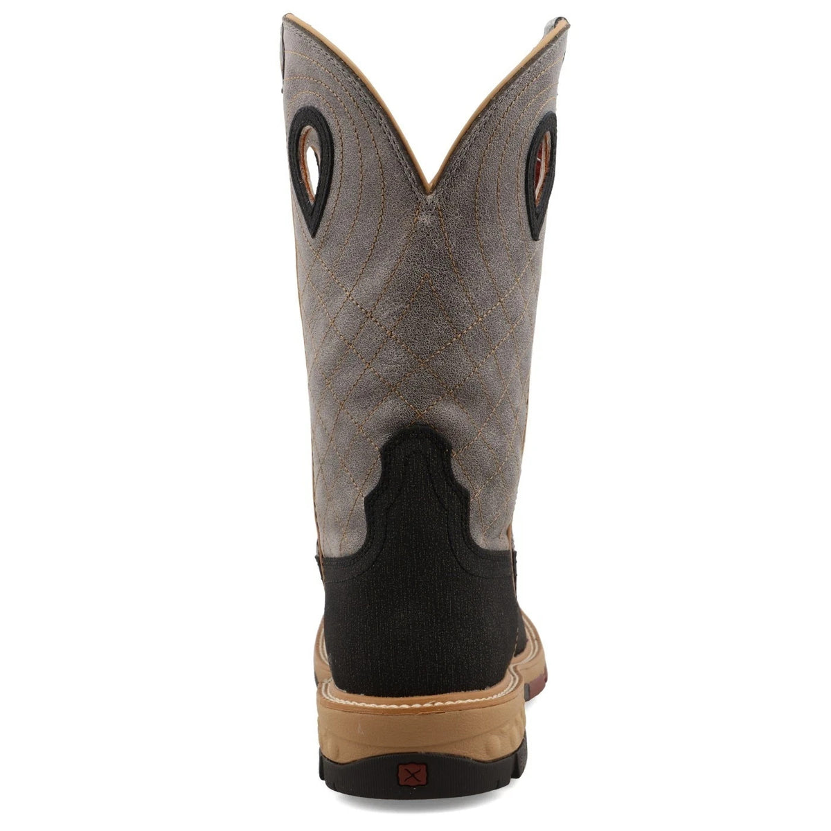 Twisted X Boots Men's Western 12" MXB0002 Black Gray Leather Wide Square Size 10 D – view 2