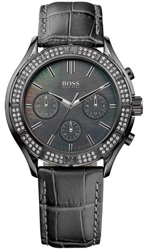 Hugo Boss 1502342 Leather Band Quartz Chronograph Women's Watch