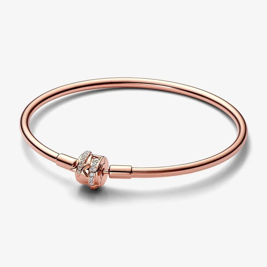 Pandora /Sealed Momens LE Shooting Star Rose Gold Bangle Bracelet 7.5"