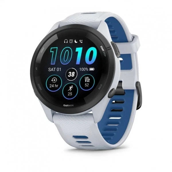 Garmin Forerunner 265 AMOLED GPS Running Smartwatch in Whitestone 010-02810-01 Unisex Watch
