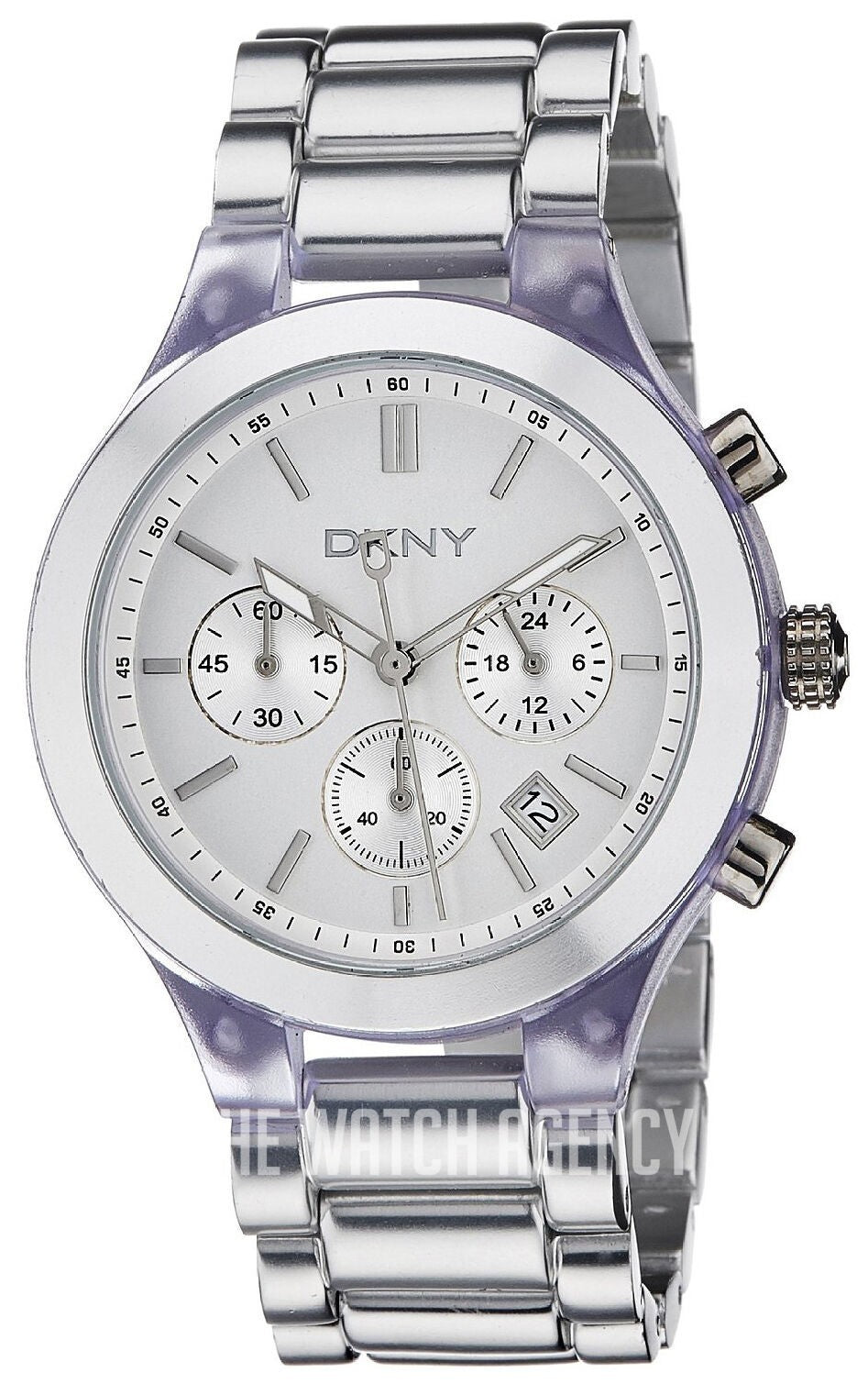 DKNY NY8262 Silver Tone Chronograph Quartz Date Women's Watch
