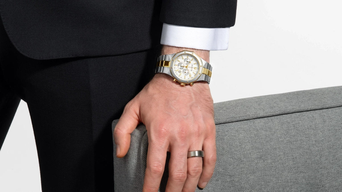 Bulova Prestige Chrono Dodecagon Two Tone 98B450 Men's Watch – view 4