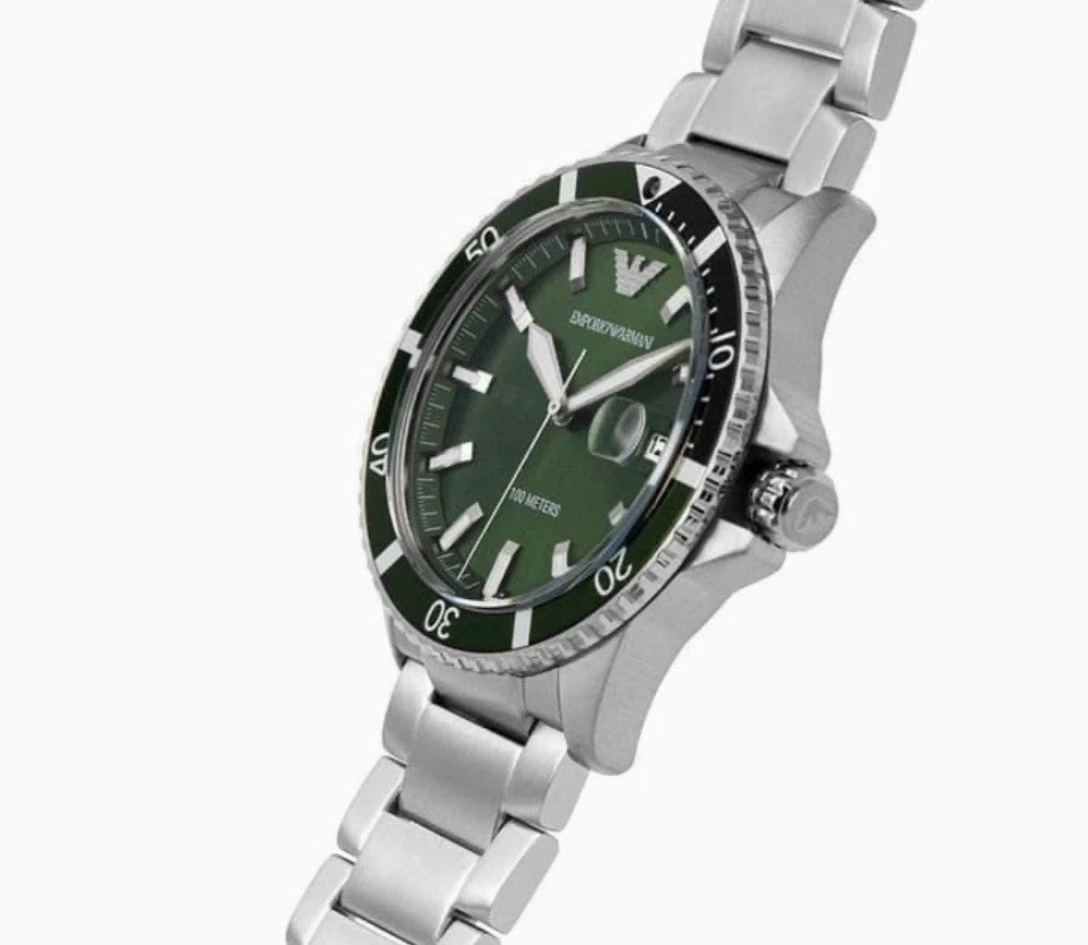 Emporio Armani Armani Diver AR11338 Green Dial Men's Watch – view 2