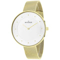 Skagen Gitte Silver Dial Gold-tone Mesh SKW2141 Women's Watch