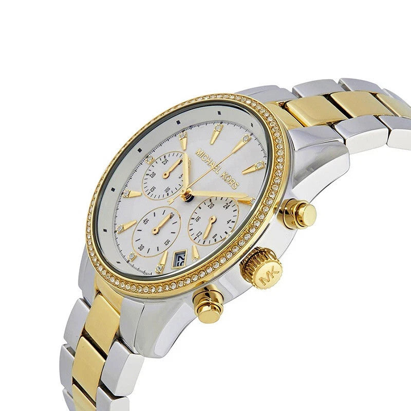 Michael Kors Ritz Chronograph Crystals Gold 37mm MK6474 Women's Watch – view 2