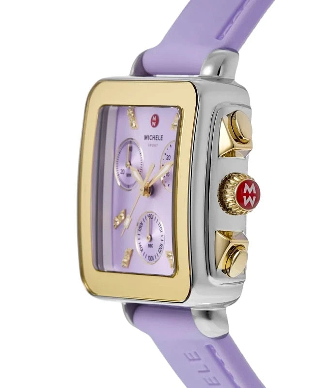 Michele Deco Sport Lavender Dial Silicone Strap MWW06K000061 Women's Watch – view 2