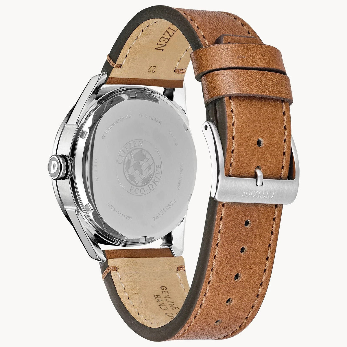 Citizen Eco-Drive CTO Blue Dial Brown Leather 42mm Steel BU4020-01L Men's Watch – view 4