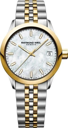 Raymond Weil Freelancer Mother-of-Pearl Dial Two Tone 5634-STP-9702 Women's Watch