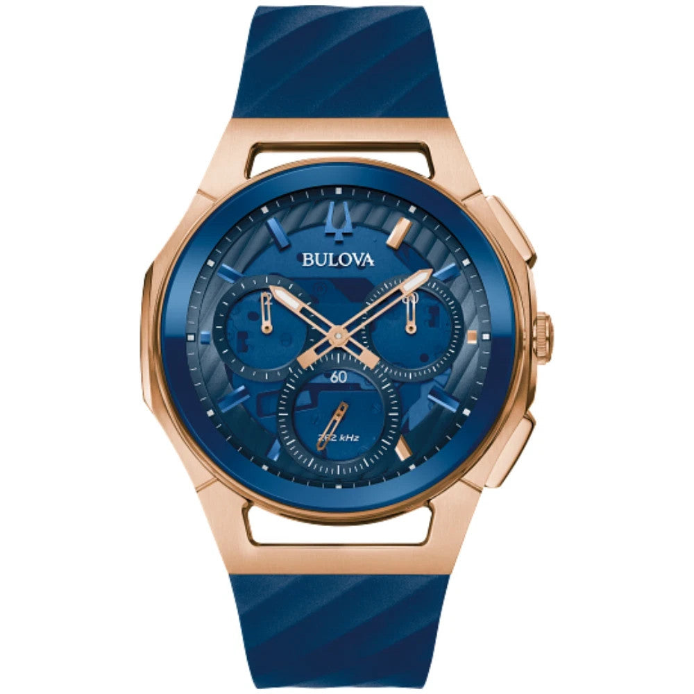 Bulova 97A185 Marc Anthony Curv Blue Dial Men's Watch