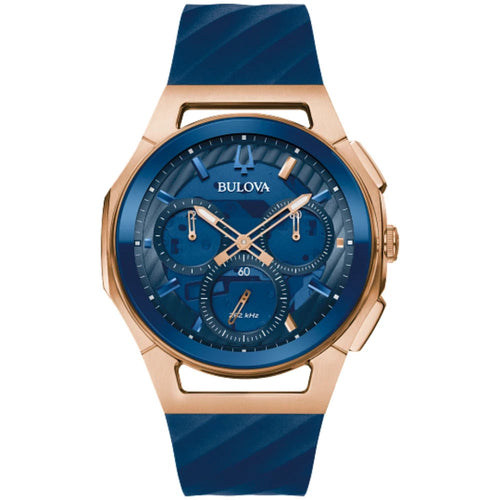 Bulova 97A185 Marc Anthony Curv Blue Dial Men's Watch