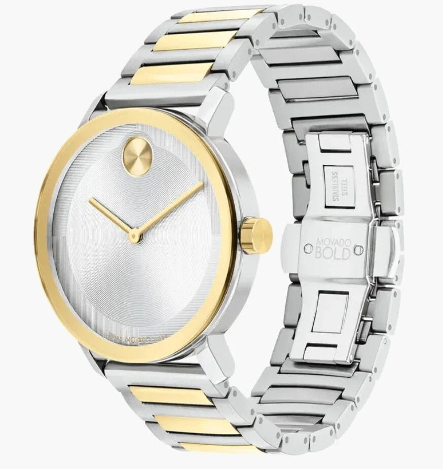 Movado Bold Silver Dial Steel & Gold 3601087 Evolution 2.0 Unisex Watch – view 2