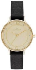 Skagen SKW2266 Black Leather Analog Dial Quartz Women's Watch