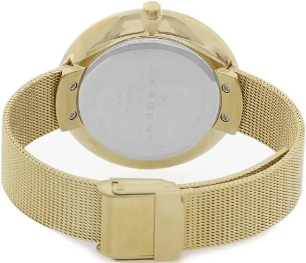 Skagen Gitte Silver Dial Gold-tone Mesh SKW2141 Women's Watch – view 3