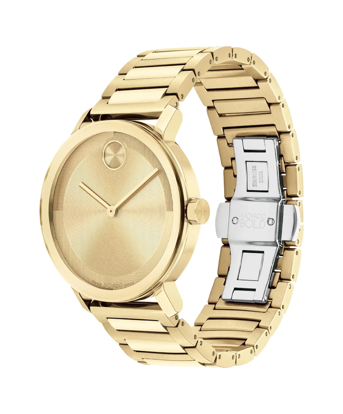 Movado Bold Evolution 2.0 Stainless Steel Gold Tone 40mm 3601095 Unisex Watch – view 2