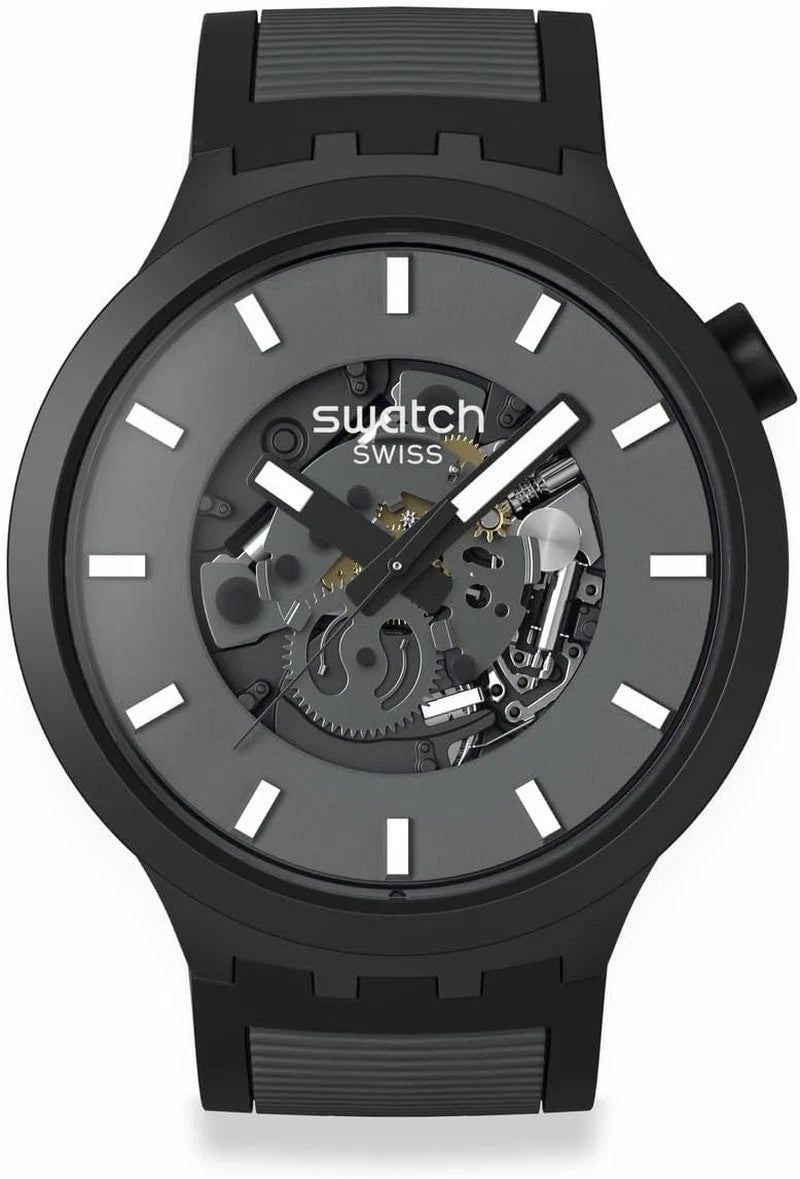 Stylish Black Automatic Waterproof Casual & Bold Design SB05311B Unisex Watch