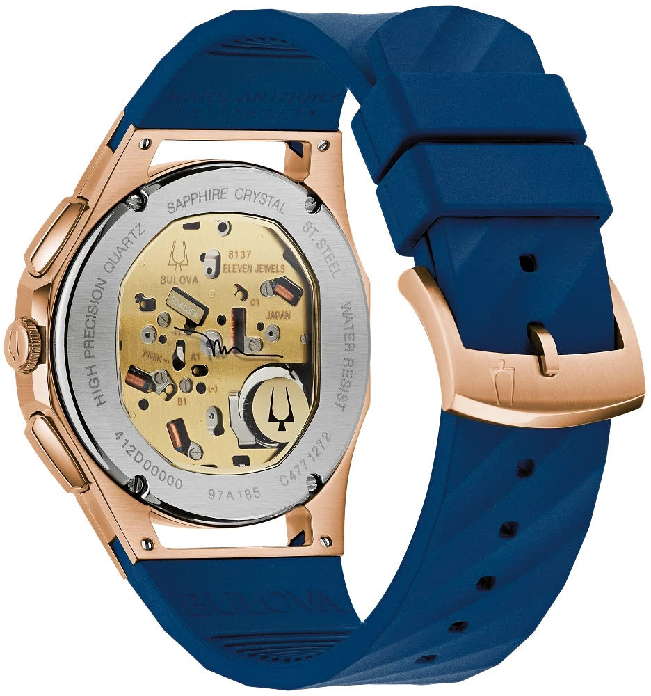 Bulova 97A185 Marc Anthony Curv Blue Dial Men's Watch – view 2