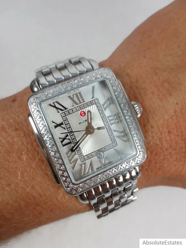 Michele Deco Madison Mid 16 Silver Diamond MWW06G000001 Women's Watch – view 4