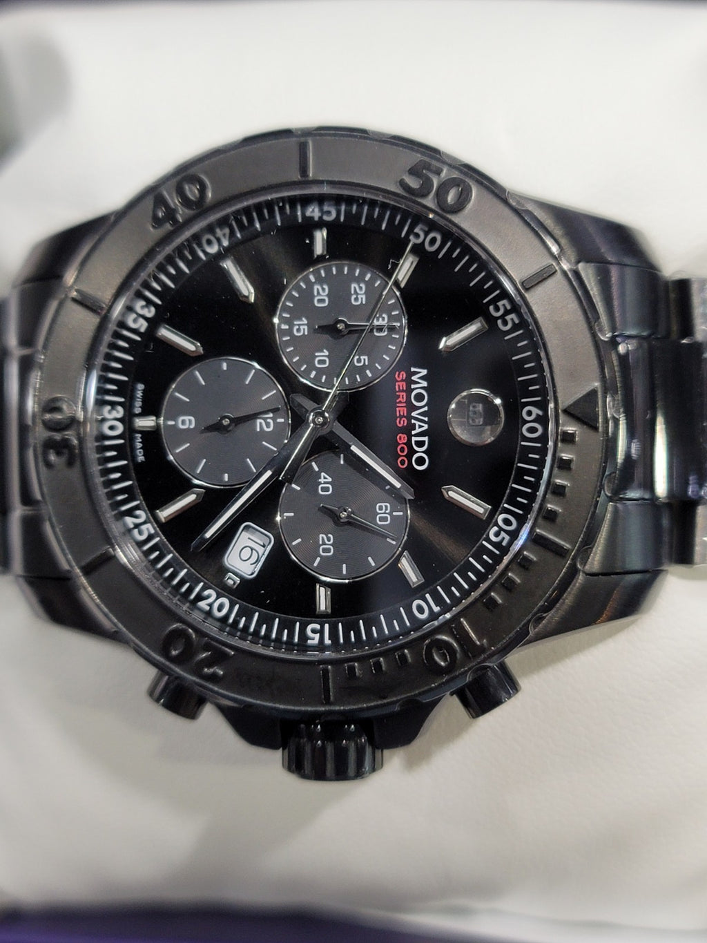 Movado 800 Black Chronograph Sport Dial 2600119 Men's Watch – view 5
