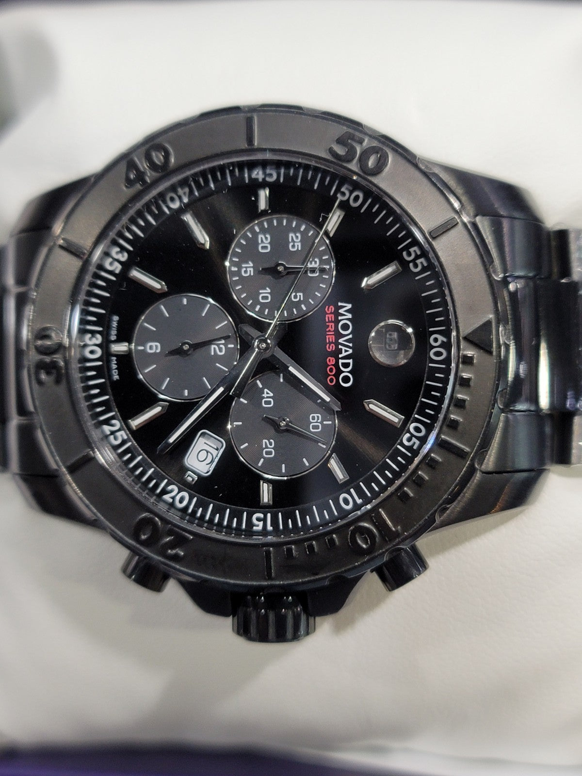 Movado 800 Black Chronograph Sport Dial 2600119 Men's Watch – view 5